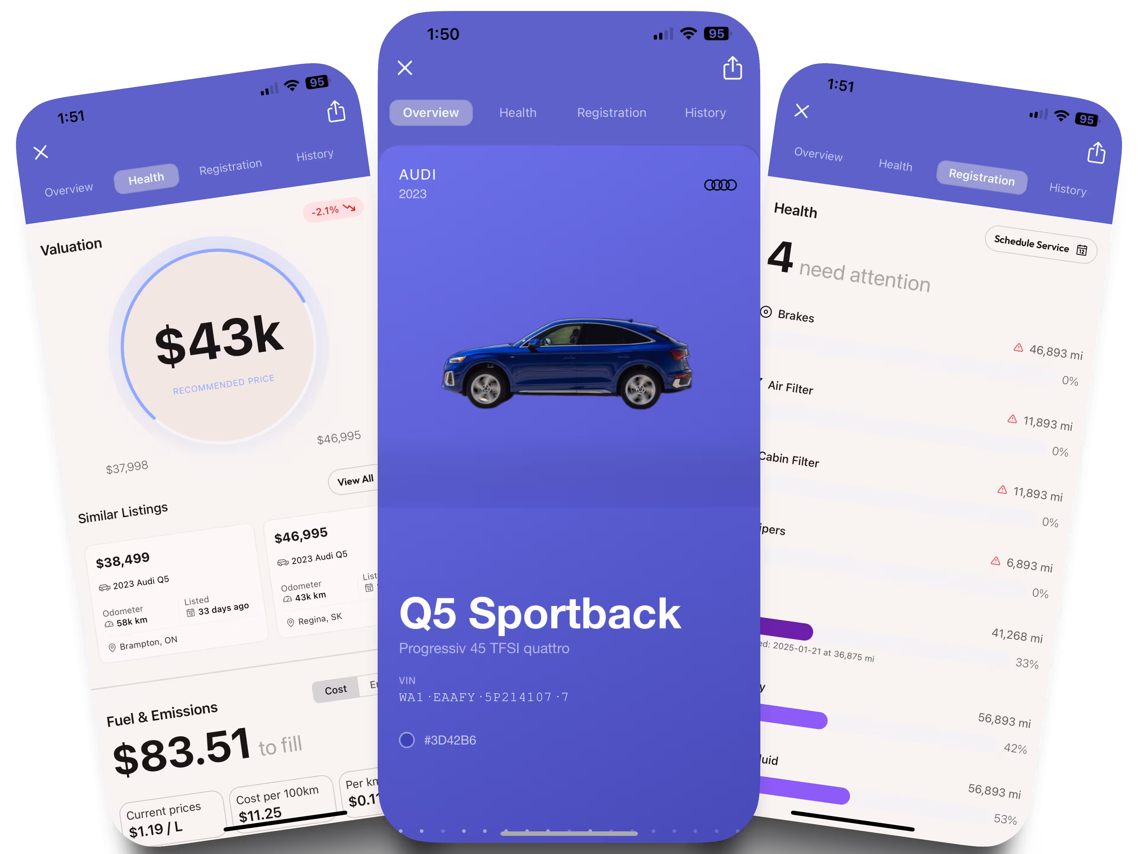 Cardog garage showing vehicle tracking and maintenance